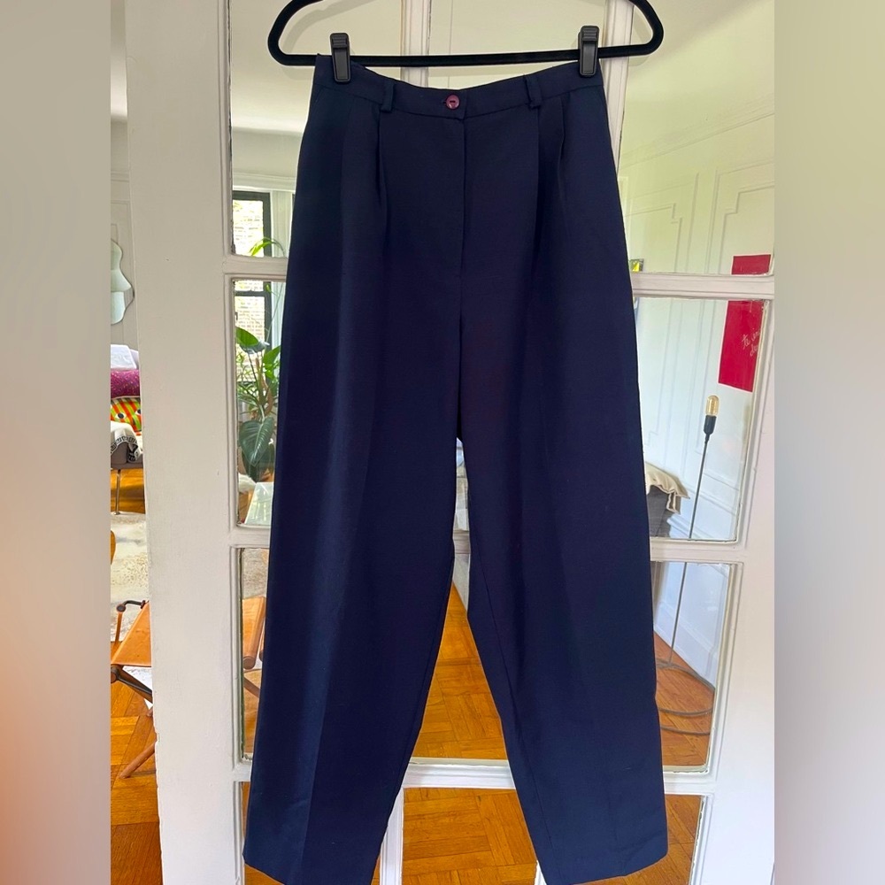 Vintage Blue Wide-Leg Trousers